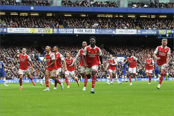 Arsenal's Thrilling Comeback: Gabriel's Goal Celebration vs. Chelsea (2022-23)