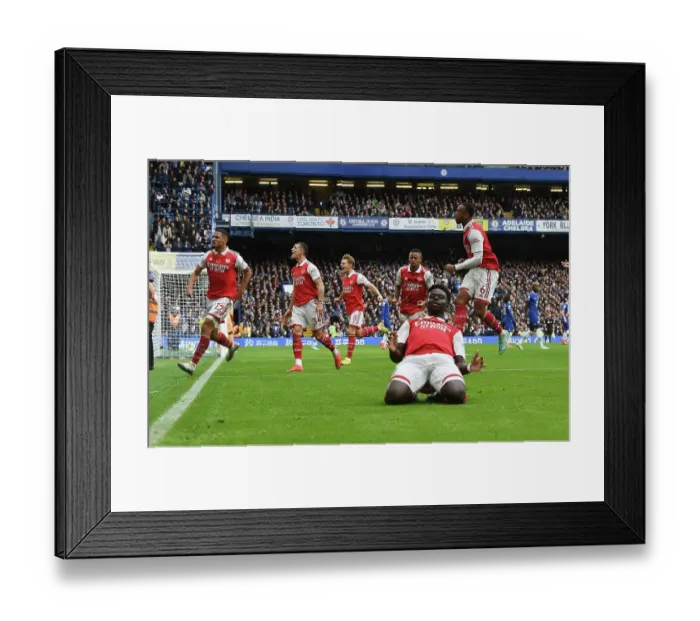 Framed Print : Saka's Stunner: Arsenal's Victory Over Chelsea in the 2022-23 Premier League