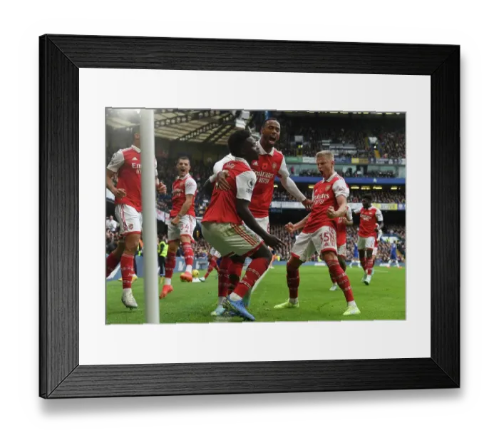 Framed Print : Gabriel's Goal: Chelsea vs. Arsenal, Premier League 2022-23