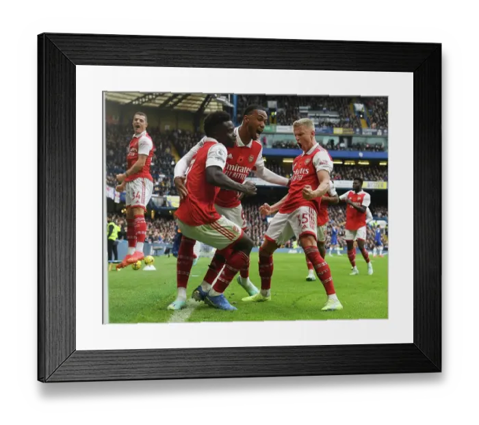 Framed Print : Gabriel's Goal: Chelsea vs. Arsenal in the Premier League (2022-23)