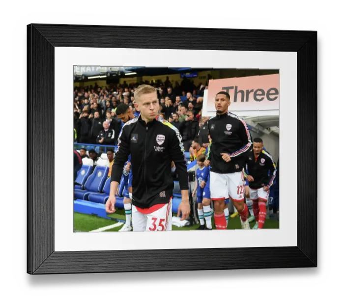 Framed Print : Zinchenko Prepares for Chelsea Battle: Arsenal Star Gears Up for Premier League Showdown