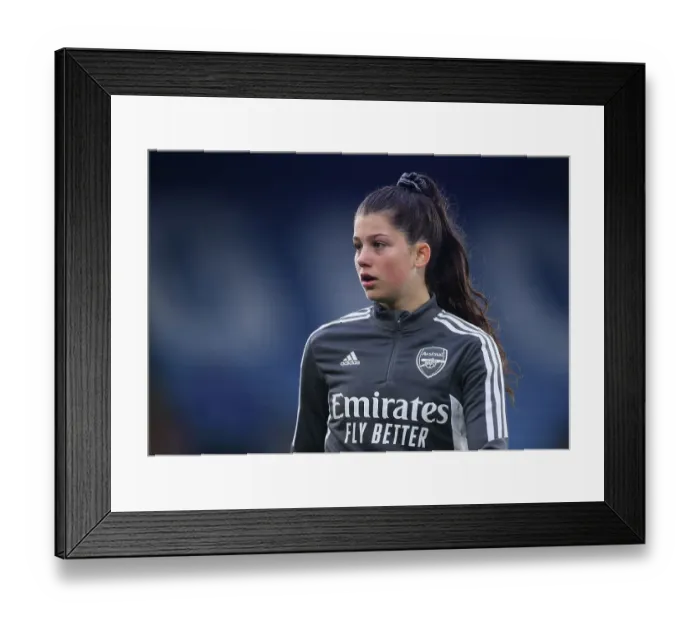 Framed Print : Arsenal's Madison Earl Faces Off Against Leicester City in Barclays Women's Super League Clash