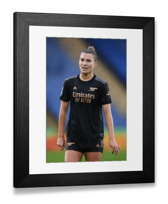 Framed Print : Arsenal's Steph Catley in Action against Leicester City in the Barclays Women's Super League