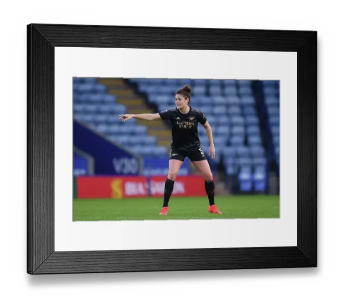 Framed Print : Jennifer Beattie in Action: Arsenal vs Leicester City, Barclays Women's Super League