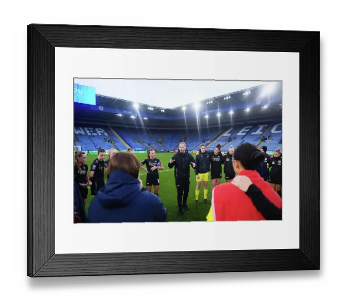 Framed Print : Arsenal Women Celebrate FA WSL Victory: Jonas Eidevall's Team Triumphs Over Leicester City Framed Print : Arsenal Women Celebrate FA WSL Victory: Jonas Eidevall's Team Triumphs Over Leicester City