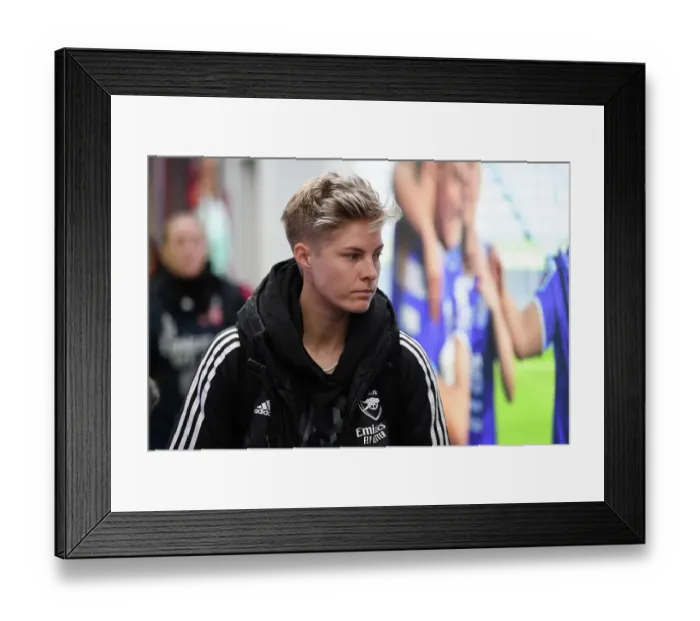 Framed Print : Arsenal's Lina Hurtig Readies for Leicester City Showdown in Women's Super League