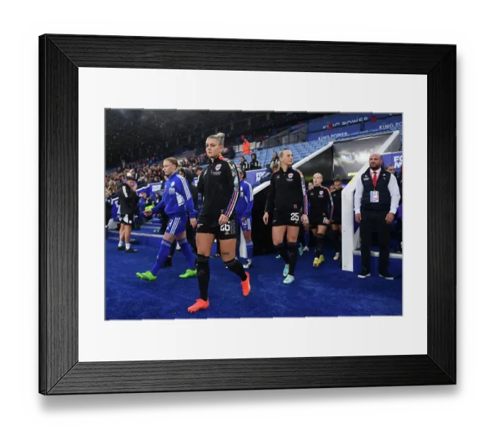 Framed Print : Arsenal Women Prepare for FA Women's Super League Clash Against Leicester City