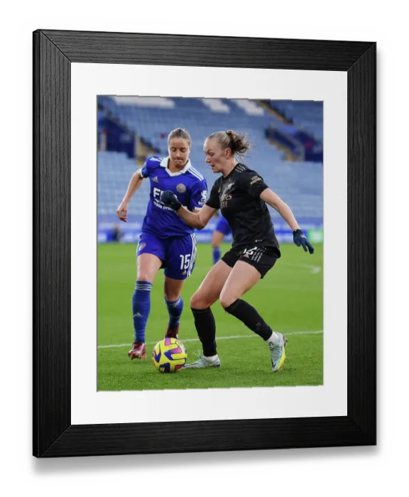 Framed Print : Arsenal's Frida Maanum in Action against Leicester City in Women's Super League Clash Framed Print : Arsenal's Frida Maanum in Action against Leicester City in Women's Super League Clash