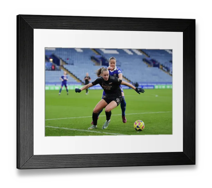 Framed Print : Arsenal's Frida Maanum Shines in FA Women's Super League Clash Against Leicester City Framed Print : Arsenal's Frida Maanum Shines in FA Women's Super League Clash Against Leicester City