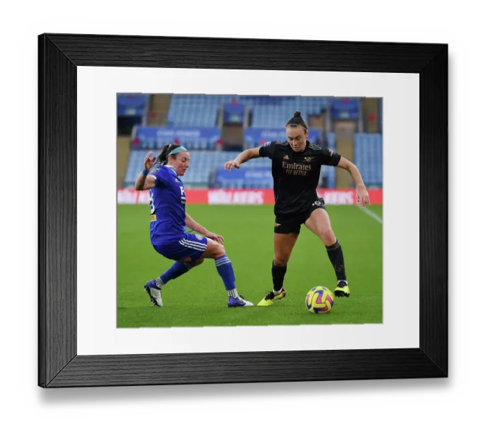 Framed Print : Arsenal's Caitlin Foord Stars: Arsenal Women's Triumph Over Leicester City