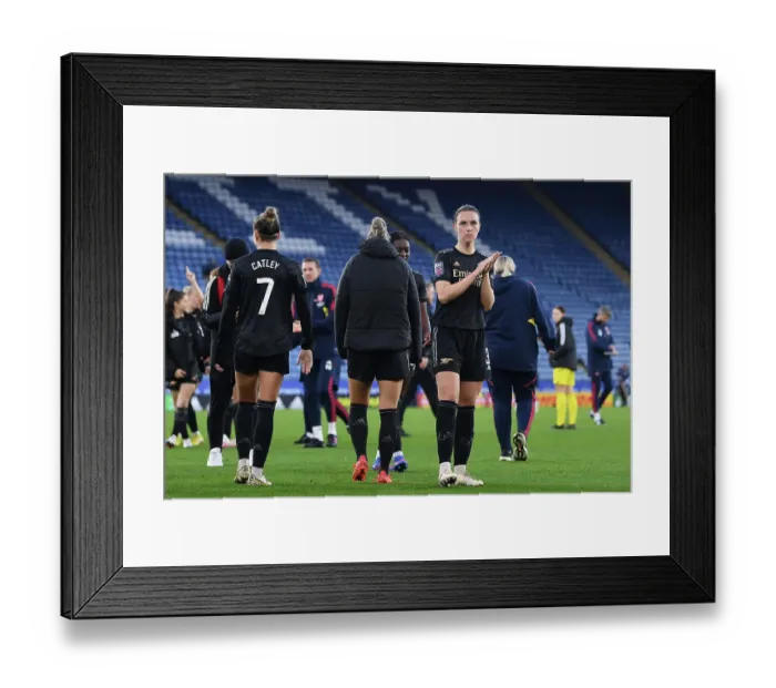 Framed Print : Arsenal's Lotte Wubben-Moy Reacts after Leicester City vs Arsenal Women's Super League Match