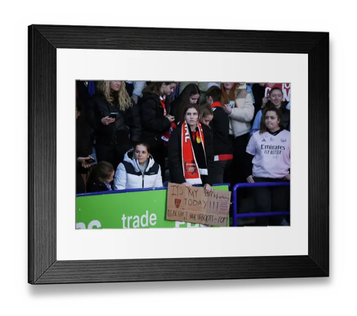 Framed Print : Arsenal Women Take on Leicester City in FA WSL: A Sea of Supporters at The King Power Stadium Framed Print : Arsenal Women Take on Leicester City in FA WSL: A Sea of Supporters at The King Power Stadium