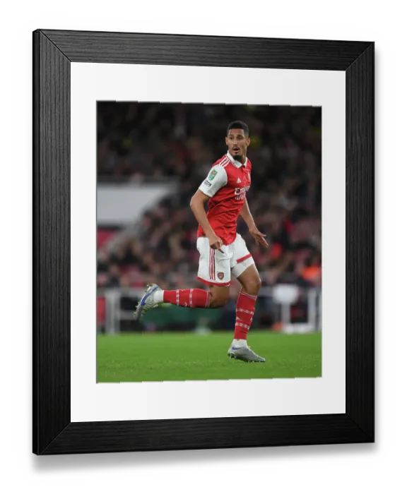 Framed Print : Arsenal's Saliba Shines: Overpowering Brighton in Carabao Cup Debut Framed Print : Arsenal's Saliba Shines: Overpowering Brighton in Carabao Cup Debut