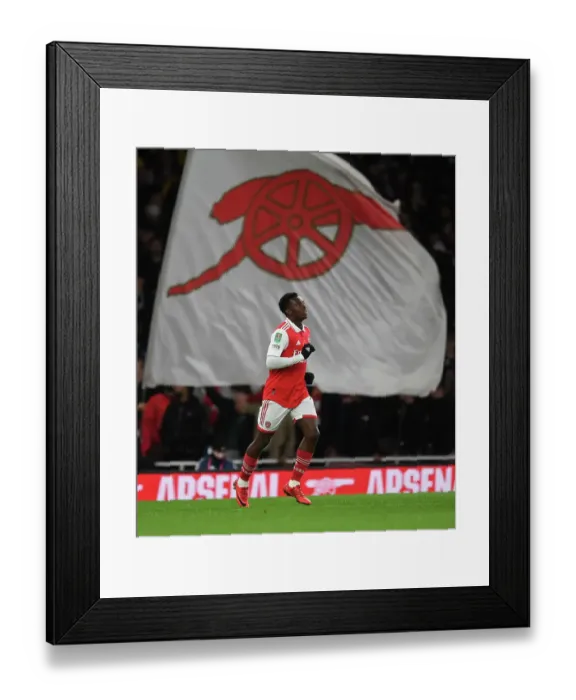 Framed Print : Nketiah's Dramatic Late Goal: Arsenal Secure Carabao Cup Victory Over Brighton Framed Print : Nketiah's Dramatic Late Goal: Arsenal Secure Carabao Cup Victory Over Brighton