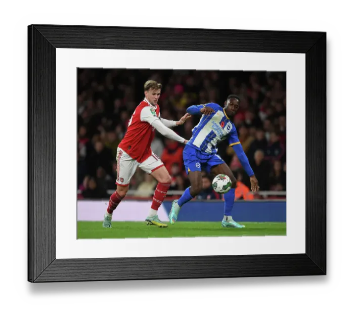 Framed Print : Arsenal vs Brighton: Clash at Emirates Stadium in Carabao Cup Third Round