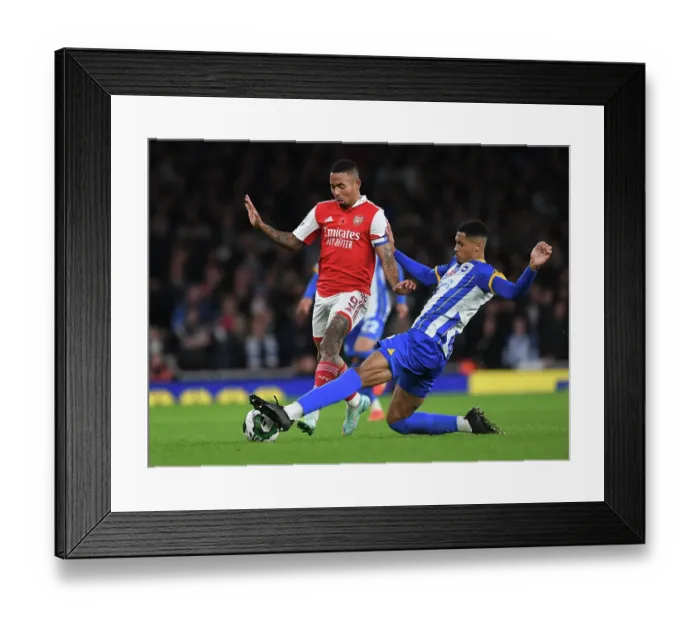 Framed Print : Arsenal vs Brighton: Tense Clash in Carabao Cup Third Round