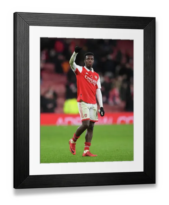 Framed Print : Arsenal's Eddie Nketiah Celebrates After Carabao Cup Victory Over Brighton & Hove Albion Framed Print : Arsenal's Eddie Nketiah Celebrates After Carabao Cup Victory Over Brighton & Hove Albion