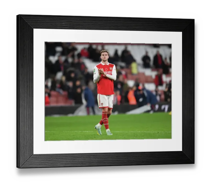 Framed Print : Rob Holding's Emotional Celebration: Arsenal's Carabao Cup Victory Over Brighton & Hove Albion