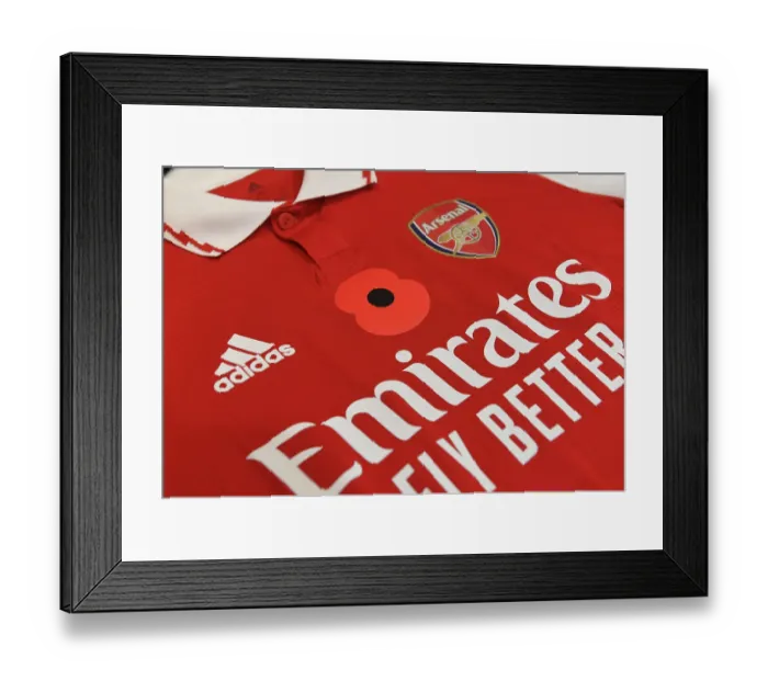Framed Print : Arsenal's Poppy-Emblazoned Jerseys: Arsenal vs Brighton & Hove Albion, Carabao Cup 2022-23 Framed Print : Arsenal's Poppy-Emblazoned Jerseys: Arsenal vs Brighton & Hove Albion, Carabao Cup 2022-23