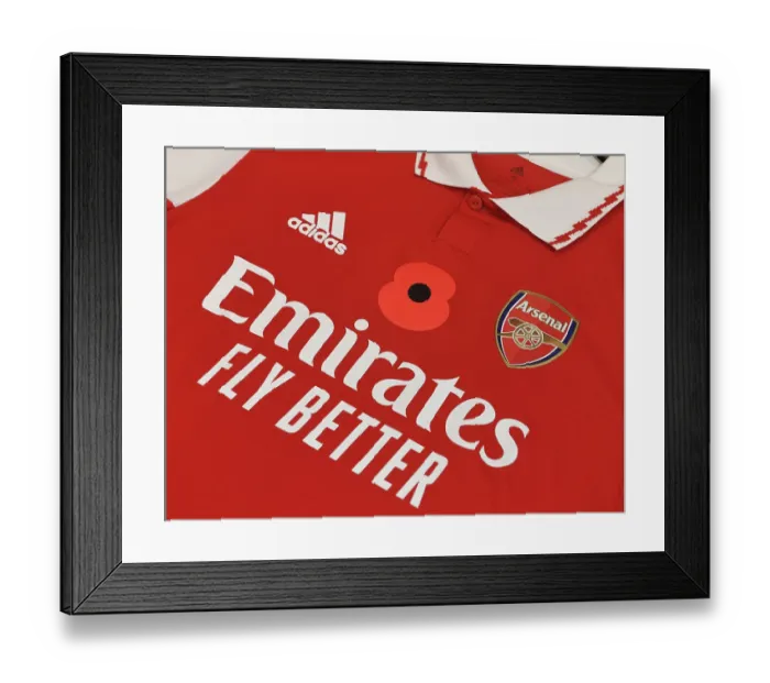 Framed Print : Arsenal's Poppy-Emblazoned Jerseys: Arsenal vs. Brighton & Hove Albion, Carabao Cup 2022-23 Framed Print : Arsenal's Poppy-Emblazoned Jerseys: Arsenal vs. Brighton & Hove Albion, Carabao Cup 2022-23
