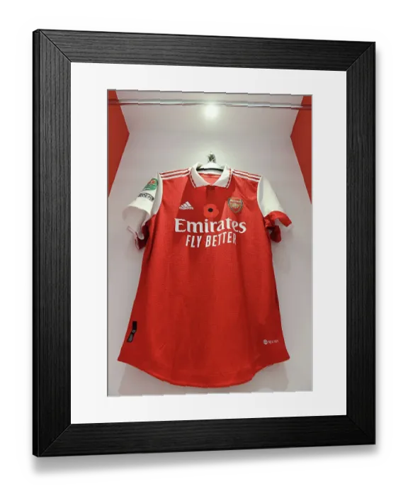 Framed Print : Arsenal's Poppy-Emblazoned Jerseys: Arsenal vs Brighton & Hove Albion, Carabao Cup 2022-23 Framed Print : Arsenal's Poppy-Emblazoned Jerseys: Arsenal vs Brighton & Hove Albion, Carabao Cup 2022-23