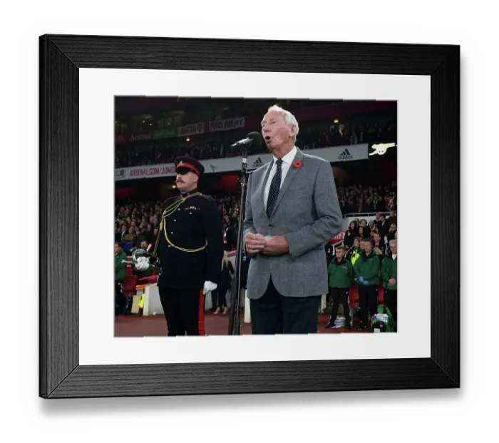 Framed Print : Arsenal Pays Tribute to Bob Wilson: A Heartfelt Moment at Emirates Stadium Framed Print : Arsenal Pays Tribute to Bob Wilson: A Heartfelt Moment at Emirates Stadium