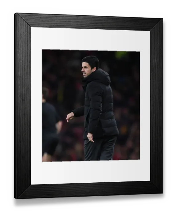 Framed Print : Mikel Arteta and Arsenal Face Brighton in Carabao Cup (2022-23)