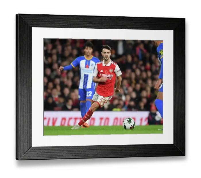 Framed Print : Fabio Vieira Shines: Arsenal Triumph Over Brighton in Carabao Cup