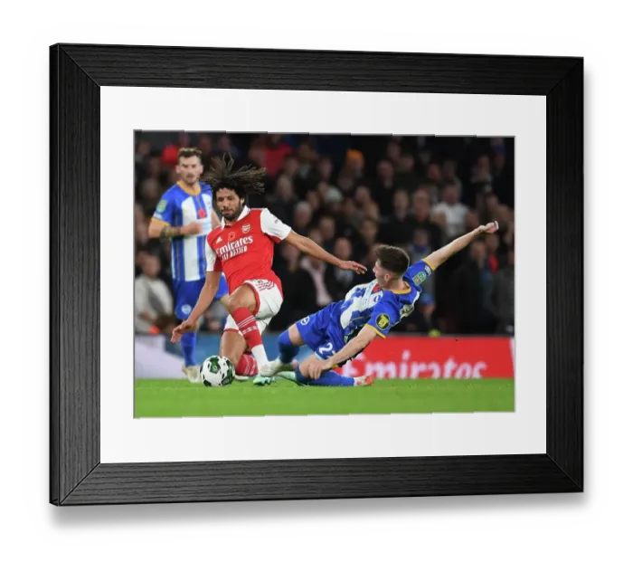 Framed Print : Arsenal vs Brighton: Clash between Elneny and Gilmour in Carabao Cup Showdown Framed Print : Arsenal vs Brighton: Clash between Elneny and Gilmour in Carabao Cup Showdown
