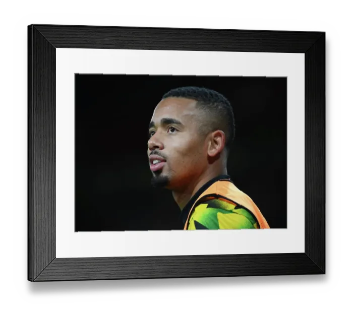 Framed Print : Gabriel Jesus in Action: Arsenal vs Brighton & Hove Albion, Carabao Cup 2022-23