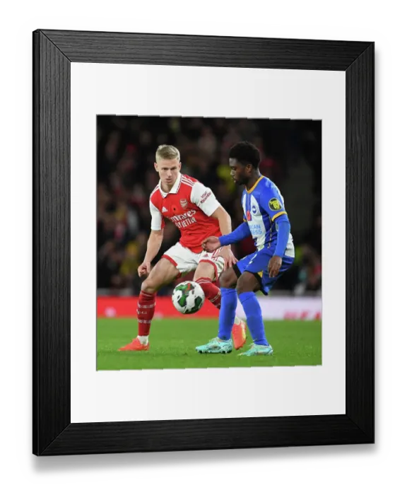 Framed Print : Arsenal vs Brighton: Clash between Zinchenko and Lamptey in Carabao Cup Showdown