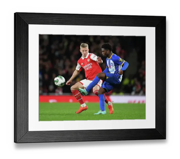 Framed Print : Clash of Skills: Zinchenko vs Lamptey - Arsenal vs Brighton Carabao Cup Showdown Framed Print : Clash of Skills: Zinchenko vs Lamptey - Arsenal vs Brighton Carabao Cup Showdown