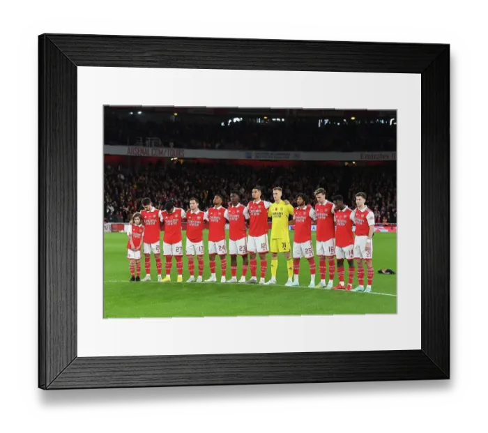 Framed Print : Arsenal vs Brighton & Hove Albion: Pre-Match Line-Up at Emirages Stadium - Carabao Cup Third Round, 2022-23 Framed Print : Arsenal vs Brighton & Hove Albion: Pre-Match Line-Up at Emirages Stadium - Carabao Cup Third Round, 2022-23
