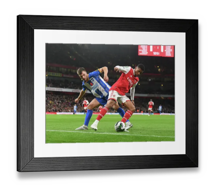 Framed Print : Arsenal vs Brighton & Hove Albion: Carabao Cup Clash at Emirates Stadium