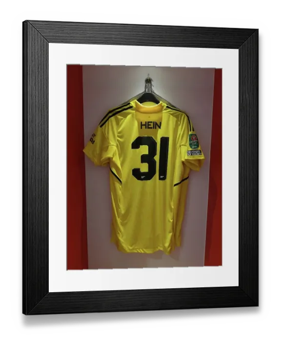 Framed Print : Arsenal Changing Room: Karl Hein's Shirt Ready for Arsenal vs Brighton & Hove Albion (Carabao Cup 2022-23) Framed Print : Arsenal Changing Room: Karl Hein's Shirt Ready for Arsenal vs Brighton & Hove Albion (Carabao Cup 2022-23)