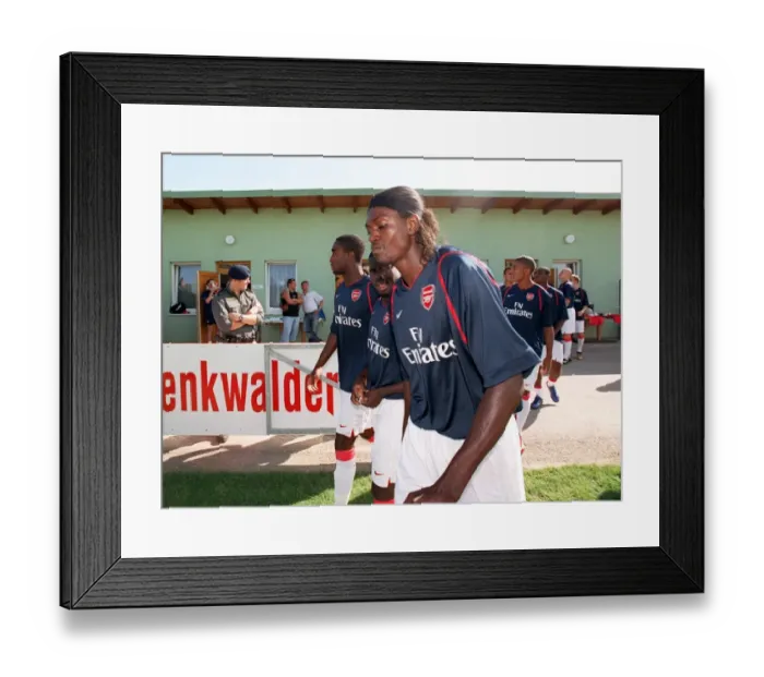 Framed Print : Emmanuel Adebayor in Action for Arsenal during Pre-Season Friendly at Schwadorf, Austria (July 2006) Framed Print : Emmanuel Adebayor in Action for Arsenal during Pre-Season Friendly at Schwadorf, Austria (July 2006)