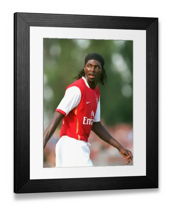 Framed Print : Adebayor's Unstoppable Performance: Arsenal's Historic 8-1 Pre-Season Victory over Schwadorf (July 2006)