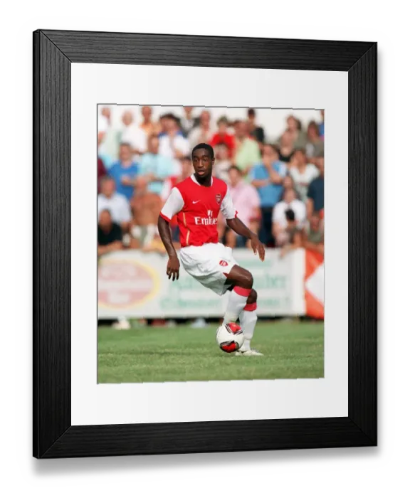 Framed Print : Arsenal's Johan Djourou Shines in 8-1 Pre-Season Victory over Schwadorf (July 2006)