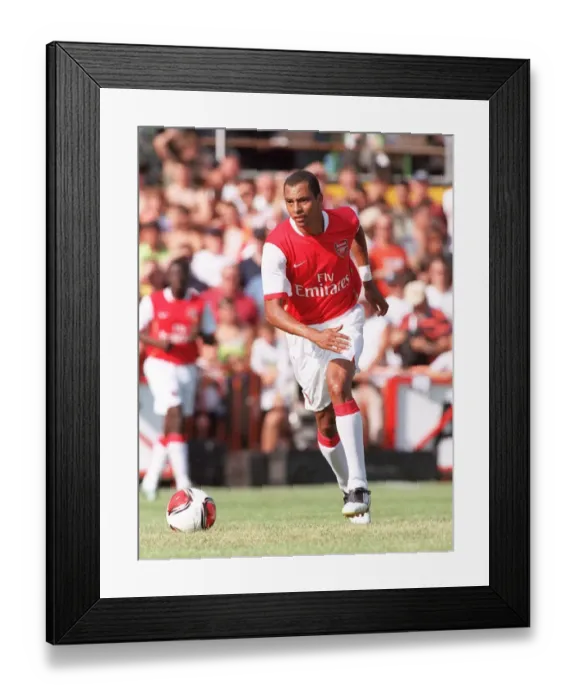 Framed Print : Gilberto in Action: Arsenal's Pre-Season Victory at Schwadorf, Austria, 2006 Framed Print : Gilberto in Action: Arsenal's Pre-Season Victory at Schwadorf, Austria, 2006