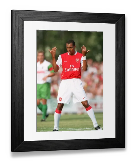 Framed Print : Gilberto in Action: Arsenal's Star Midfielder at Arsenal Pre-Season Training, Schwadorf, Austria, 2006 Framed Print : Gilberto in Action: Arsenal's Star Midfielder at Arsenal Pre-Season Training, Schwadorf, Austria, 2006
