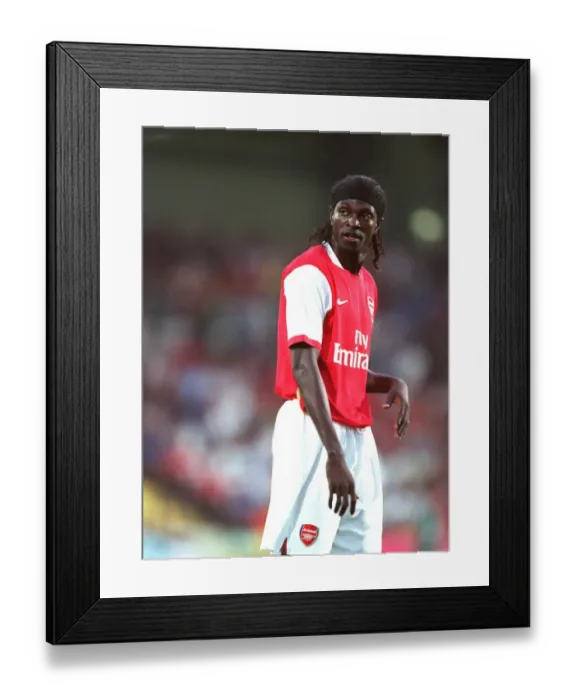 Framed Print : Emmanuel Adebayor in Action: Arsenal's 2-1 Pre-Season Victory over SV Mattersburg
