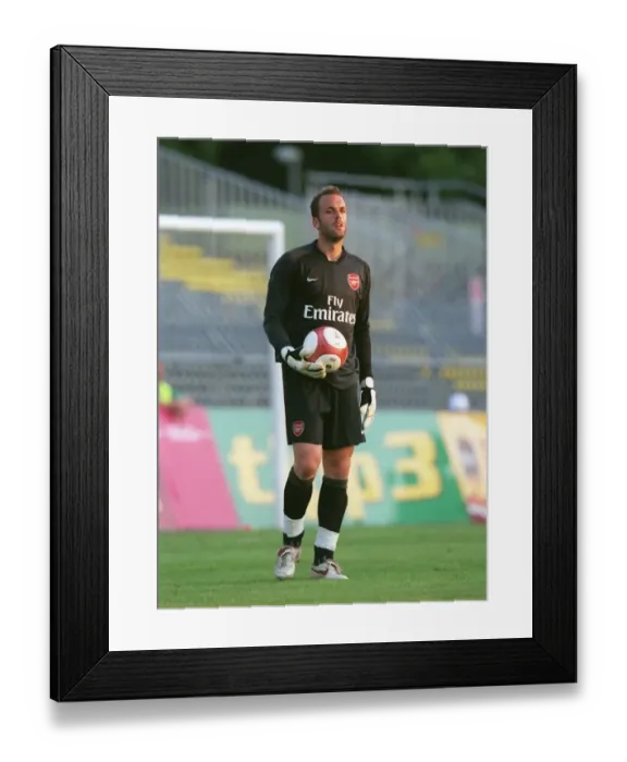Framed Print : Manuel Almunia in Action: Arsenal's Victory Over SV Mattersburg (2006)