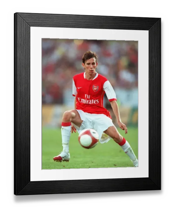 Framed Print : Mark Randall in Action: Arsenal's Pre-Season Victory Over SV Mattersburg (2006)