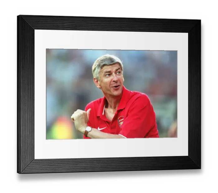 Framed Print : Arsene Wenger Leads Arsenal to a 2:1 Pre-Season Victory Over SV Mattersburg