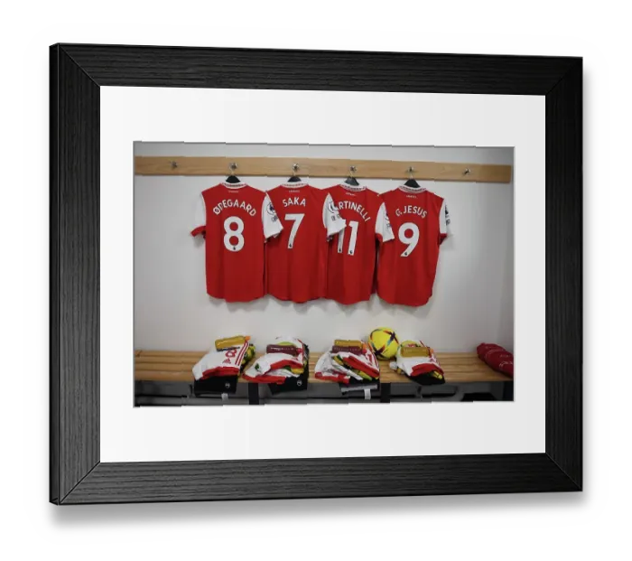 Framed Print : Arsenal Away Gear Ready: Wolverhampton Wanderers vs Arsenal FC, Premier League 2022-23