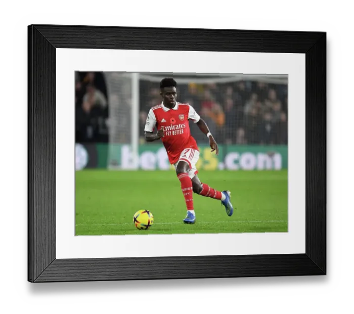 Framed Print : Bukayo Saka Shines: Arsenal vs Wolverhampton Wanderers, Premier League 2022-23