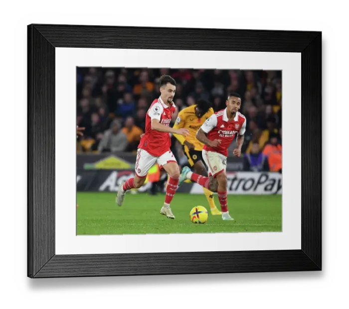 Framed Print : Fabio Vieira and Gabriel Jesus in Action: Wolverhampton Wanderers vs. Arsenal FC, Premier League 2022-23 Framed Print : Fabio Vieira and Gabriel Jesus in Action: Wolverhampton Wanderers vs. Arsenal FC, Premier League 2022-23