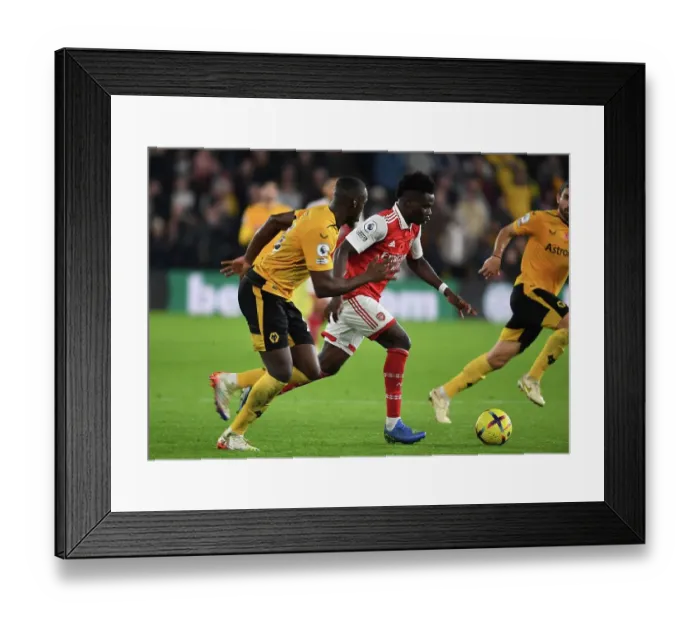 Framed Print : Saka Scores the Winner: Arsenal Triumphs over Wolverhampton Wanderers in the Premier League 2022-23 Framed Print : Saka Scores the Winner: Arsenal Triumphs over Wolverhampton Wanderers in the Premier League 2022-23