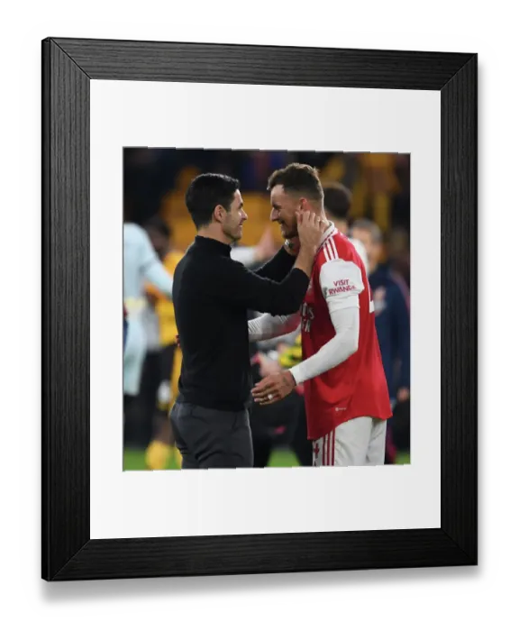 Framed Print : Arteta's Arsenal Celebrate Win Against Wolverhampton Wanderers in Premier League