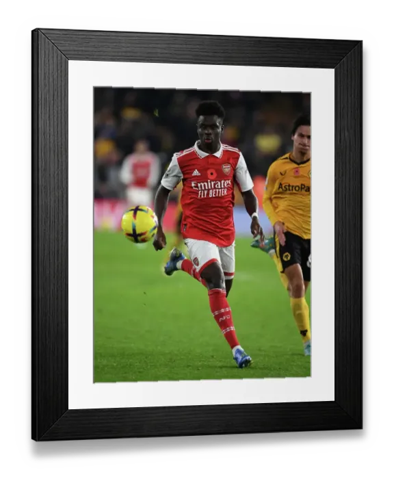 Framed Print : Bukayo Saka in Action: Arsenal vs. Wolverhampton Wanderers, Premier League 2022-23 Framed Print : Bukayo Saka in Action: Arsenal vs. Wolverhampton Wanderers, Premier League 2022-23